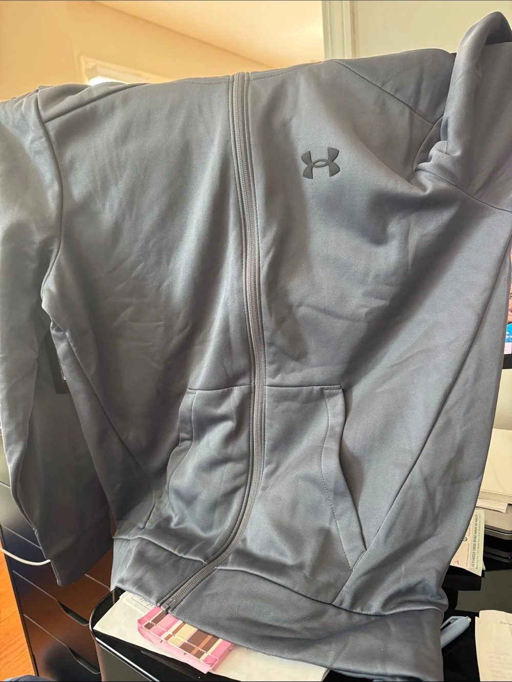Under Armour Youth Gray Full-Zip Hoodie Jacket